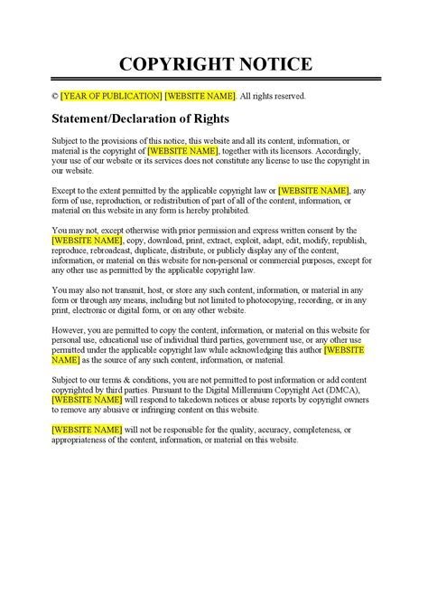 Copyright notice .